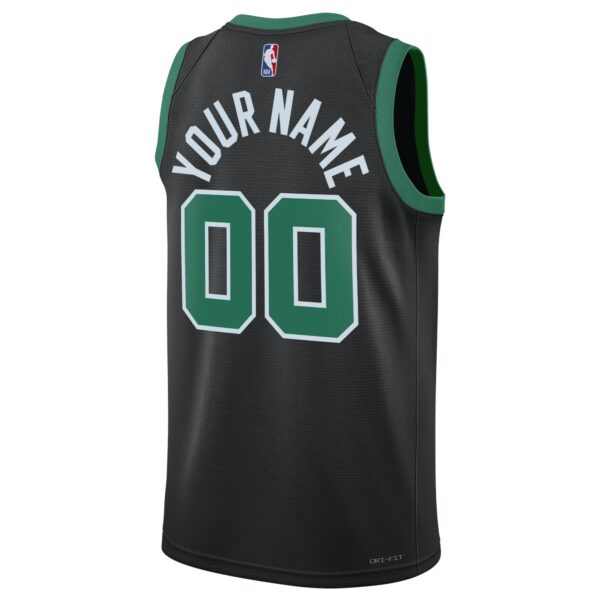 Boston Celtics Jordan Brand Unisex 2022/23 Swingman Custom Jersey - Statement Edition - Black - Image 4