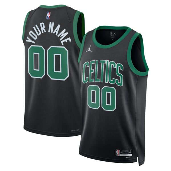 Boston Celtics Jordan Brand Unisex 2022/23 Swingman Custom Jersey - Statement Edition - Black - Image 2