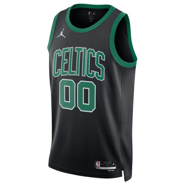 Boston Celtics Jordan Brand Unisex 2022/23 Swingman Custom Jersey - Statement Edition - Black - Image 3