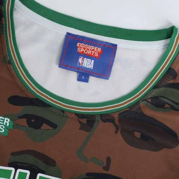 Boston Celtics NBA & KidSuper Studios by Fanatics Unisex Hometown Jersey - Brown - Image 6