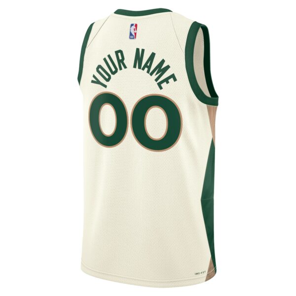 Boston Celtics Nike Unisex 2023/24 Custom Swingman Jersey - White - City Edition - Image 4