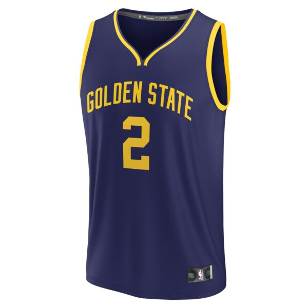 Brandin Podziemski Golden State Warriors Fanatics  Fast Break Replica Jersey - Statement Edition - Navy - Image 3