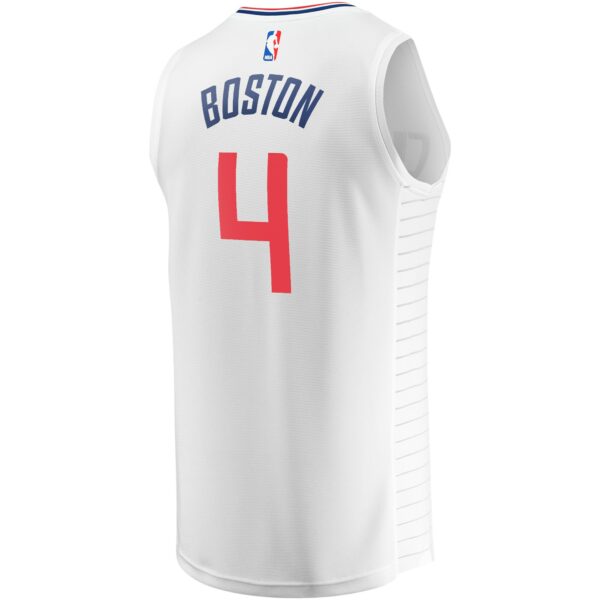 Brandon Boston LA Clippers Fanatics Youth Fast Break Player Jersey - Association Edition - White - Image 4