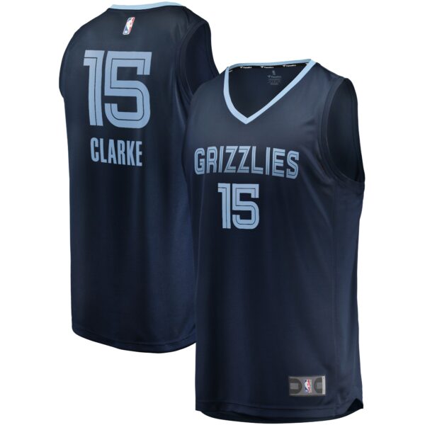Brandon Clarke Memphis Grizzlies Fanatics Fast Break Replica Jersey Navy - Icon Edition - Image 2
