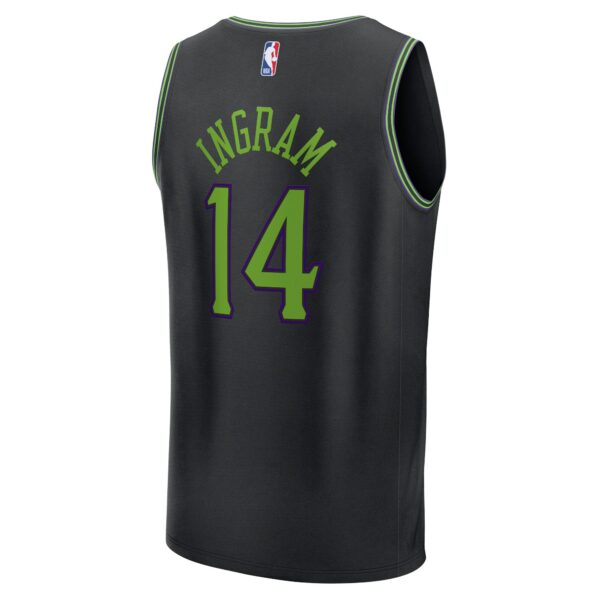 Brandon Ingram New Orleans Pelicans Fanatics Fast Break Jersey - Black - City Edition - Image 4