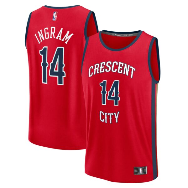 Brandon Ingram New Orleans Pelicans Fanatics Fast Break Replica Player Jersey - Statement Edition - Red - Image 2