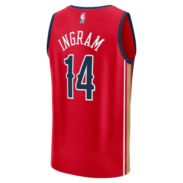 Brandon Ingram New Orleans Pelicans Fanatics Fast Break Replica Player Jersey - Statement Edition - Red - Image 4