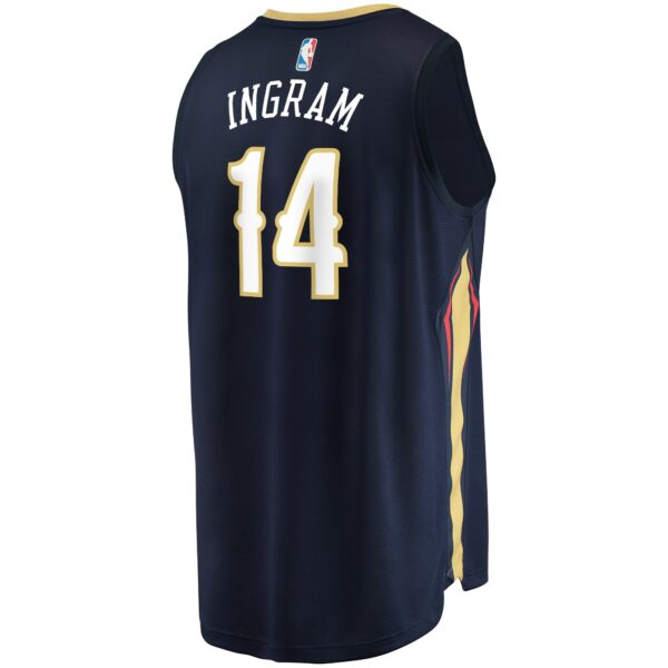 Brandon Ingram New Orleans Pelicans Fanatics Youth Fast Break Replica Jersey Navy - Icon Edition - Image 4