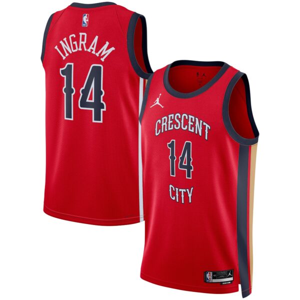 Brandon Ingram New Orleans Pelicans Jordan Brand Unisex Swingman Jersey - Statement Edition - Red - Image 2