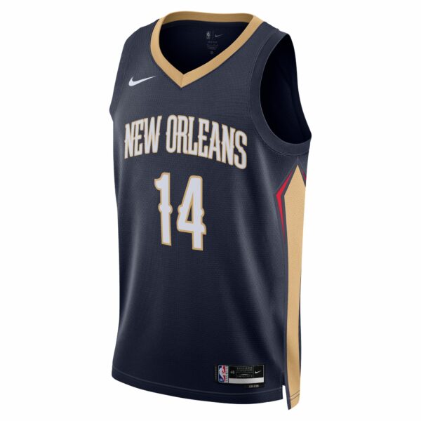 Brandon Ingram New Orleans Pelicans Nike Unisex Swingman Jersey - Icon Edition - Navy - Image 3
