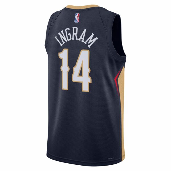 Brandon Ingram New Orleans Pelicans Nike Unisex Swingman Jersey - Icon Edition - Navy - Image 4