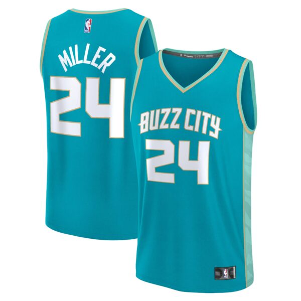Brandon Miller Charlotte Hornets Fanatics Fast Break Jersey - Teal - City Edition - Image 2
