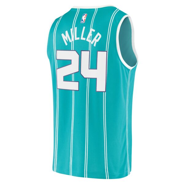 Brandon Miller Charlotte Hornets Fanatics Youth 2023 NBA Draft First Round Pick Fast Break Replica Jersey - Icon Edition - Teal - Image 4