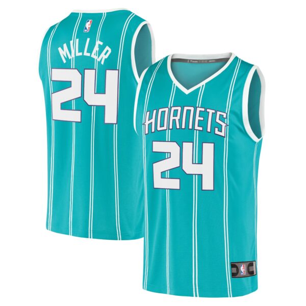 Brandon Miller Charlotte Hornets Fanatics Youth 2023 NBA Draft First Round Pick Fast Break Replica Jersey - Icon Edition - Teal - Image 2