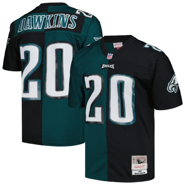 Brian Dawkins Philadelphia Eagles Mitchell & Ness 2004 Split Legacy Replica Jersey - Midnight Green-Black