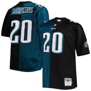 Brian Dawkins Philadelphia Eagles Mitchell & Ness Big & Tall Split Legacy Retired Player Replica Jersey - Midnight Green-Black