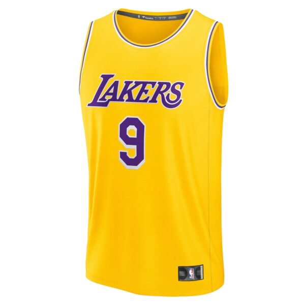 Bronny James Los Angeles Lakers Fanatics 2024 NBA Draft Fast Break Player Jersey - Icon Edition - Gold - Image 3