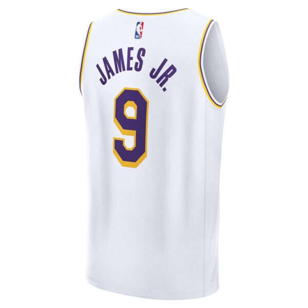 Bronny James Los Angeles Lakers Fanatics Fast Break Replica Player Jersey - Association Edition - White - Image 4