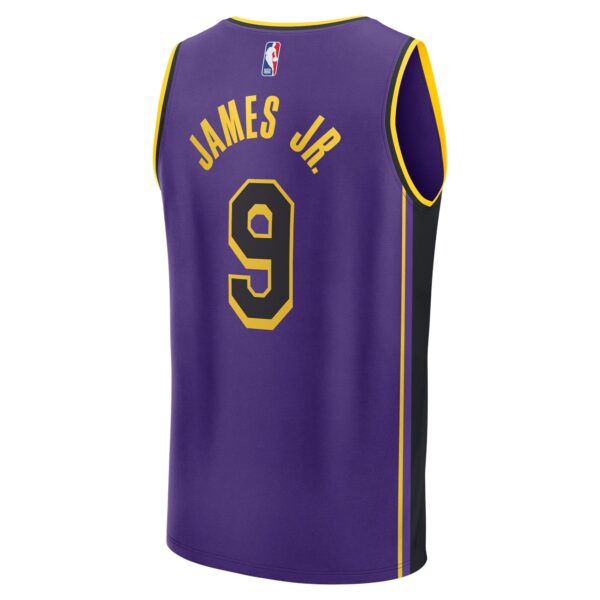 Bronny James Los Angeles Lakers Fanatics Fast Break Replica Player Jersey - Statement Edition - Purple - Image 4