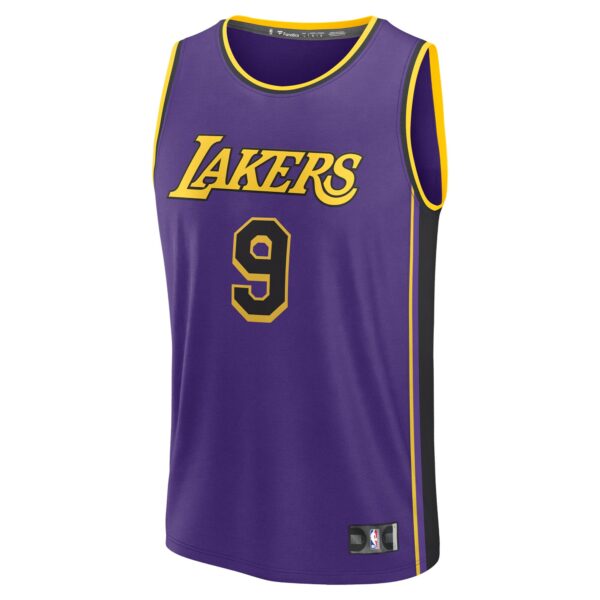 Bronny James Los Angeles Lakers Fanatics Fast Break Replica Player Jersey - Statement Edition - Purple - Image 3