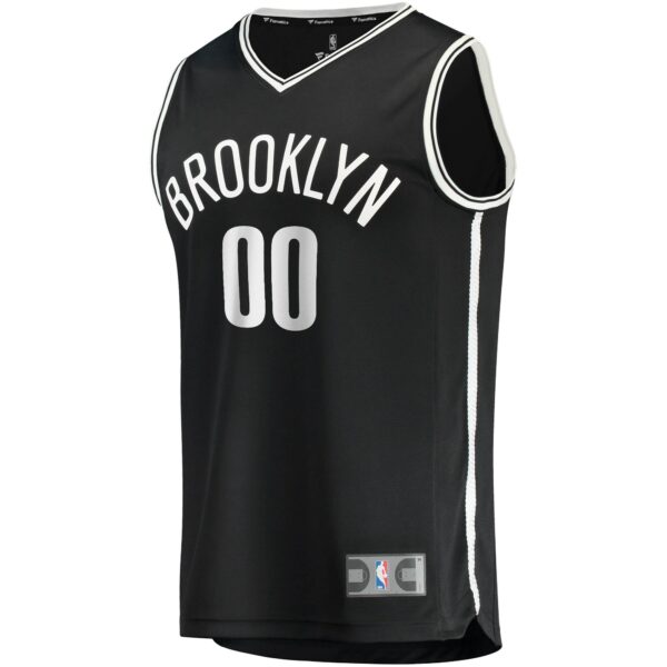 Brooklyn Nets Fanatics Fast Break Custom Replica Jersey Black - Icon Edition - Image 3