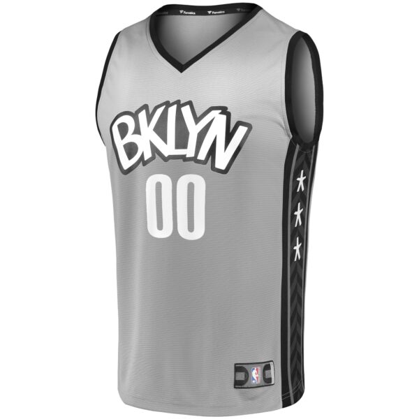 Brooklyn Nets Fanatics Fast Break Replica Custom Jersey Gray - Statement Edition - Image 3