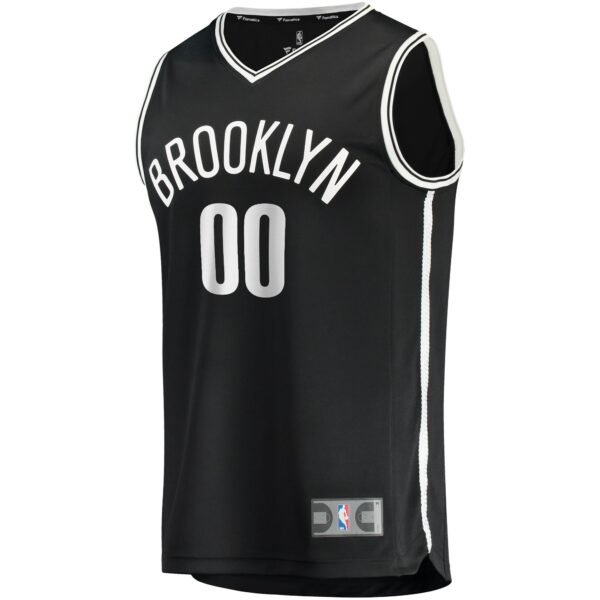 Brooklyn Nets Fanatics Youth Fast Break Custom Replica Jersey Black - Icon Edition - Image 3