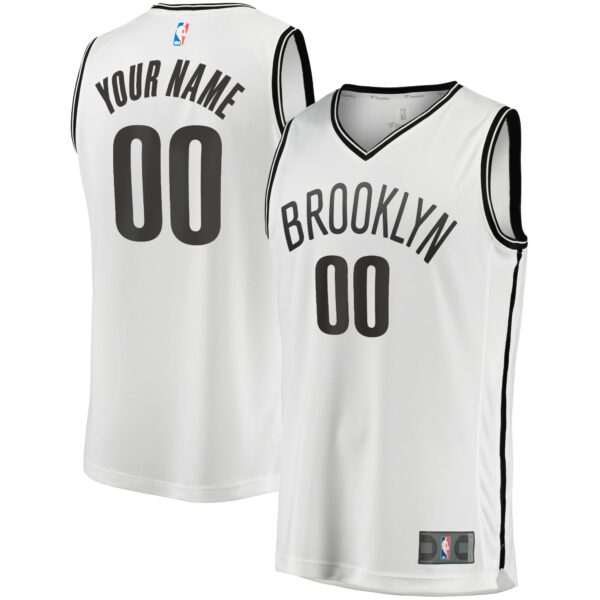 Brooklyn Nets Fanatics Youth Fast Break Replica Custom Jersey - Association Edition - White