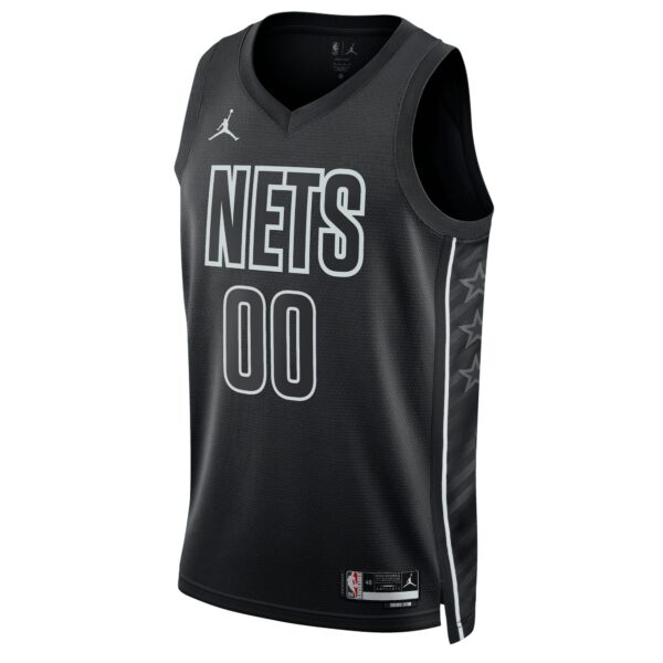 Brooklyn Nets Jordan Brand Unisex 2022/23 Swingman Custom Jersey - Statement Edition - Black - Image 3