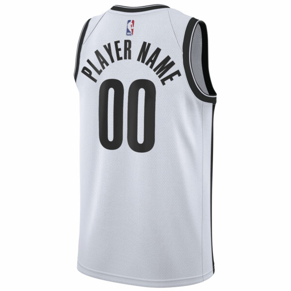Brooklyn Nets Nike 2020/21 Swingman Custom Jersey - Association Edition - White - Image 4