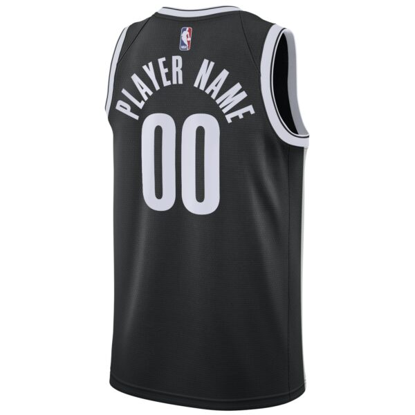 Brooklyn Nets Nike Swingman Custom Jersey Black - Icon Edition - Image 4