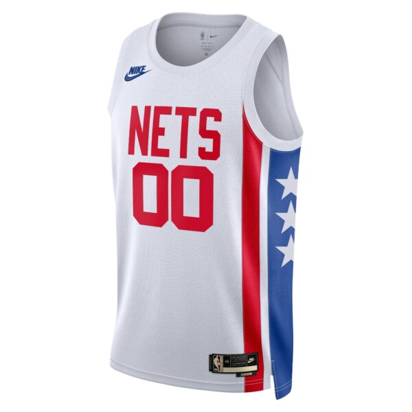 Brooklyn Nets Nike Unisex 2022/23 Custom Swingman Jersey - Classic Edition - White - Image 3