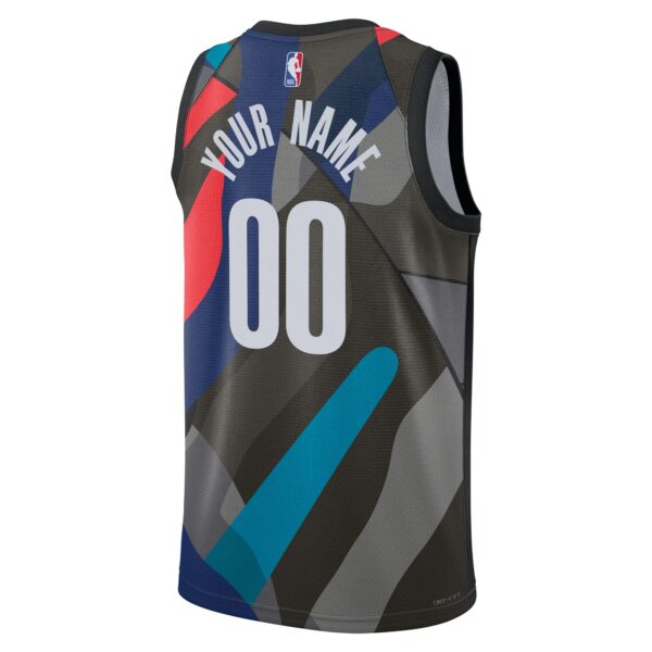 Brooklyn Nets Nike Unisex 2023/24 Custom Swingman Jersey - Black - City Edition - Image 4