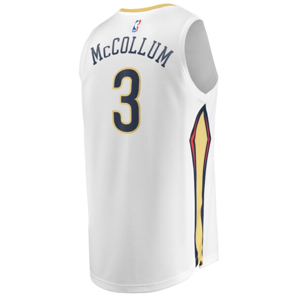 C.J. McCollum New Orleans Pelicans Fanatics Fast Break Replica Jersey - Association Edition - White - Image 4
