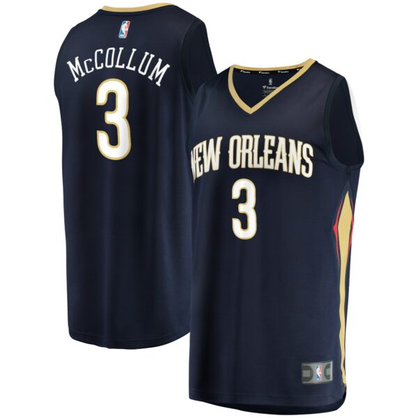 C.J. McCollum New Orleans Pelicans Fanatics Fast Break Replica Jersey - Icon Edition - Navy - Image 2