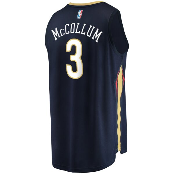 C.J. McCollum New Orleans Pelicans Fanatics Fast Break Replica Jersey - Icon Edition - Navy - Image 4