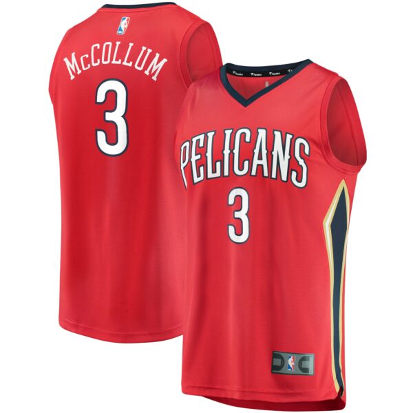 C.J. McCollum New Orleans Pelicans Fanatics Youth Fast Break Replica Player Jersey Red - Statement Edition - Image 2