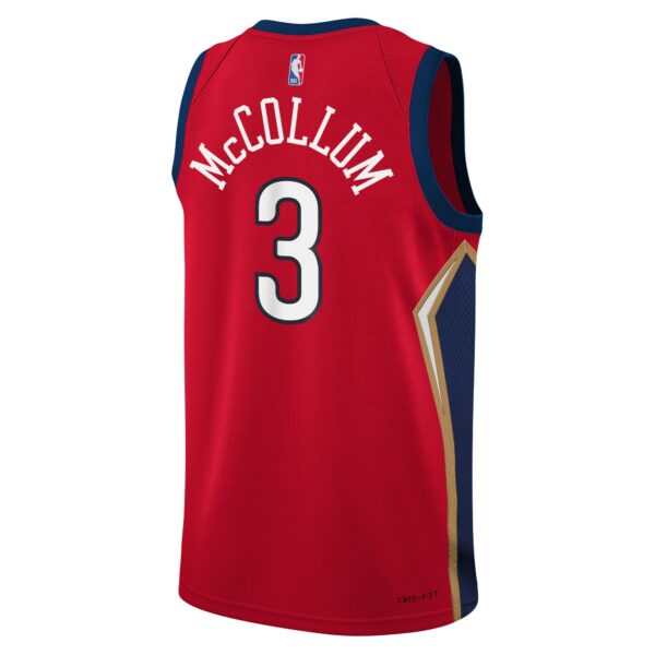 C.J. McCollum New Orleans Pelicans Jordan Brand Youth Swingman Jersey - Statement Edition - Red - Image 4