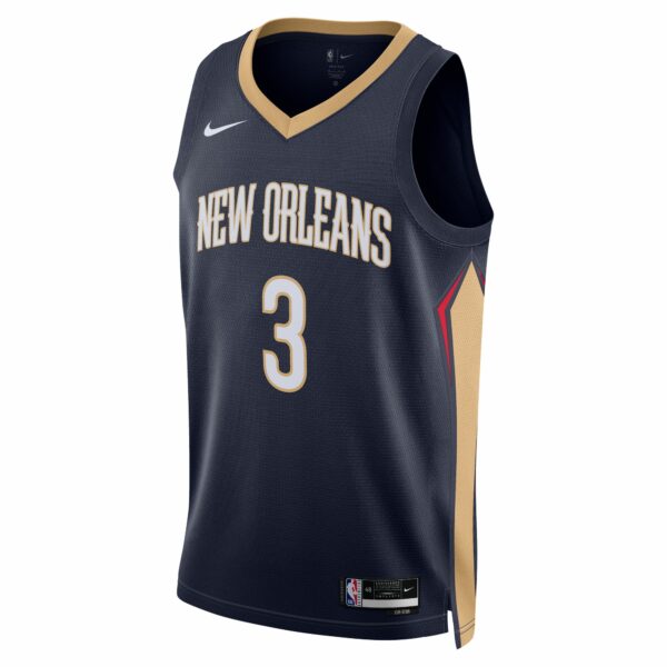 C.J. McCollum New Orleans Pelicans Nike Unisex Swingman Jersey - Icon Edition - Navy - Image 3