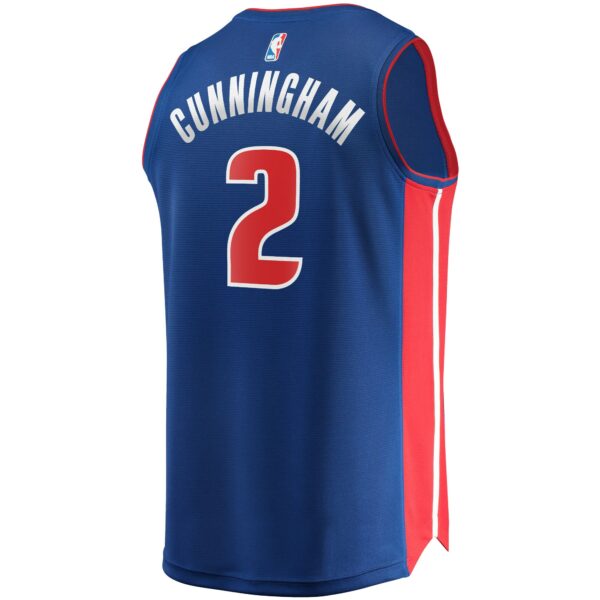 Cade Cunningham Detroit Pistons Fanatics Fast Break Replica Jersey - Icon Edition - Blue - Image 4