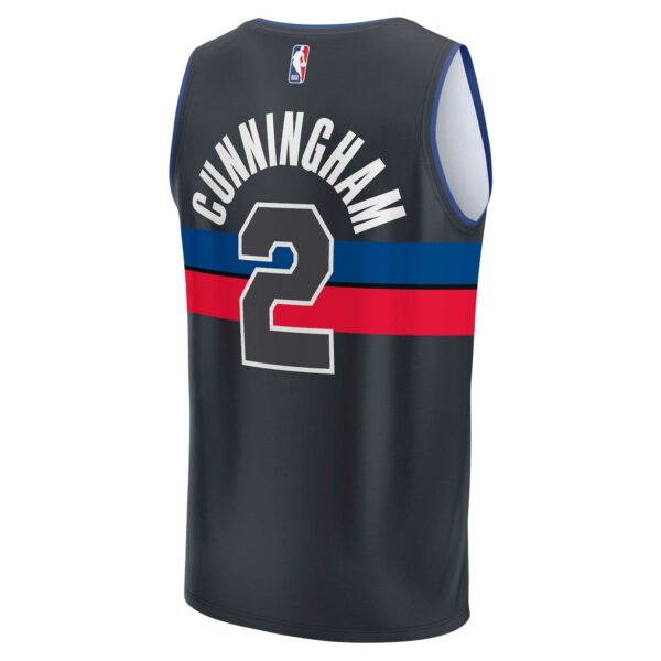 Cade Cunningham Detroit Pistons Fanatics Fast Break Replica Jersey - Statement Edition - Black - Image 4