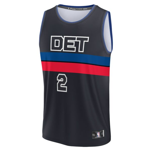 Cade Cunningham Detroit Pistons Fanatics Fast Break Replica Player Jersey - Statement Edition - Black - Image 3