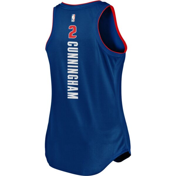 Cade Cunningham Detroit Pistons Fanatics Women's Fast Break Tank Jersey - Icon Edition - Blue - Image 4