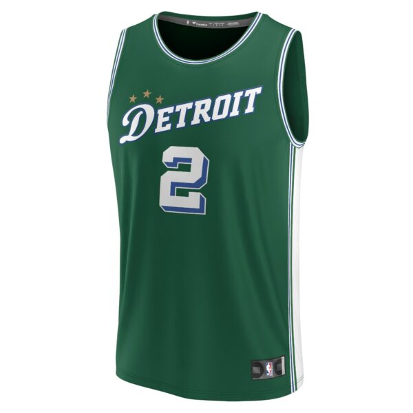 Cade Cunningham Detroit Pistons Fanatics Youth Fastbreak Jersey - City Edition - Green - Image 3