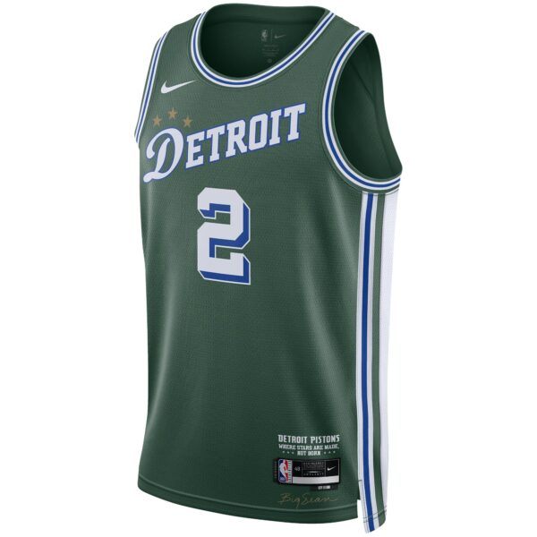 Cade Cunningham Detroit Pistons Nike Unisex 2022/23 Swingman Jersey - City Edition - Green - Image 3