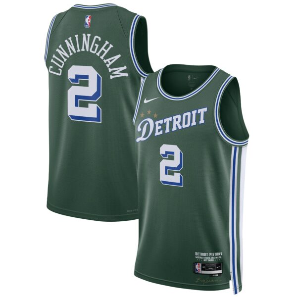 Cade Cunningham Detroit Pistons Nike Unisex 2022/23 Swingman Jersey - City Edition - Green - Image 2