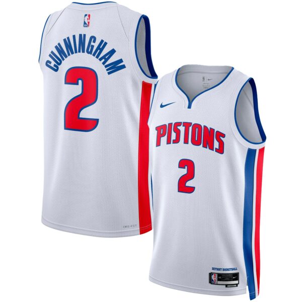Cade Cunningham Detroit Pistons Nike Unisex Swingman Jersey - Association Edition - White - Image 2