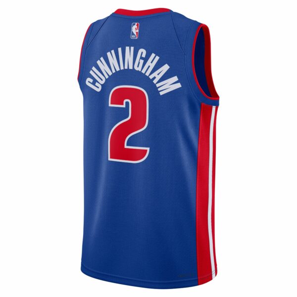 Cade Cunningham Detroit Pistons Nike Unisex Swingman Jersey - Icon Edition - Blue - Image 4