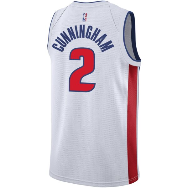 Cade Cunningham Detroit Pistons Nike Youth Swingman Jersey - Association Edition - White - Image 4
