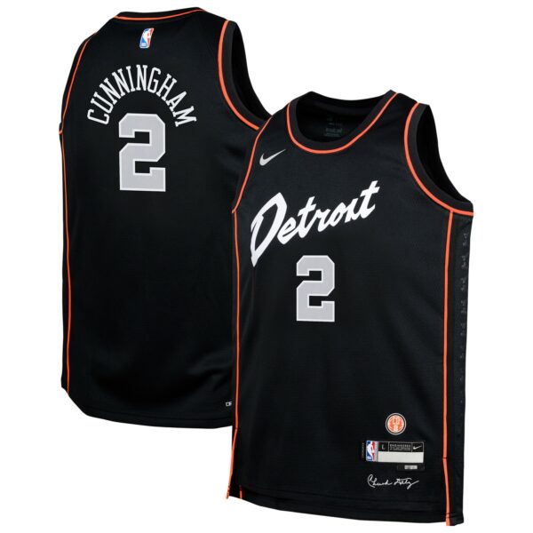 Cade Cunningham Detroit Pistons Nike Youth  Swingman Replica Jersey - City Edition - Black